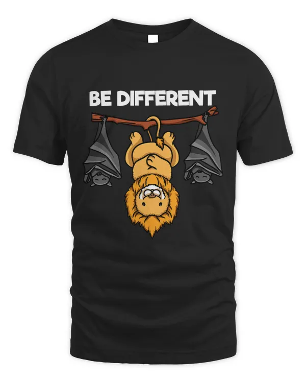 Be Different Hanging Lion On Tree With Sleeping Bats