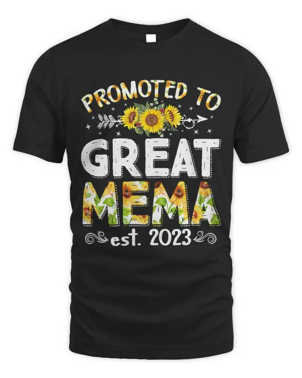 Womens Promoted To Great Mema Est.Cute Mothers Day