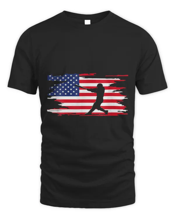 American Flag Baseball Team Gift 663