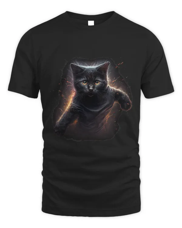 Black Cat Coming Out Of A