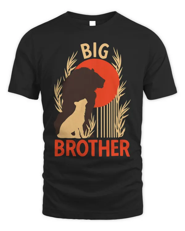 Kids Big Brother Lion Siblings Animal Motif