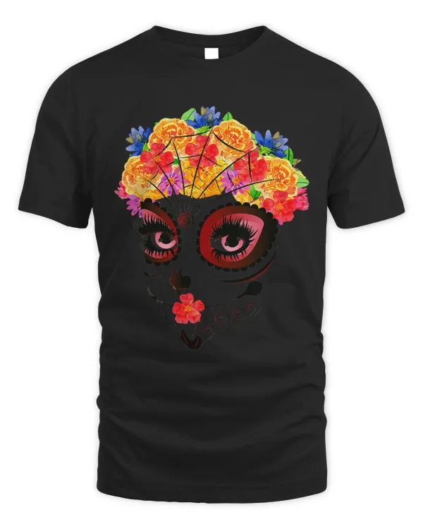 La Catrina Santa Muerte Flower Sugar Skull Calavera Mexico 3