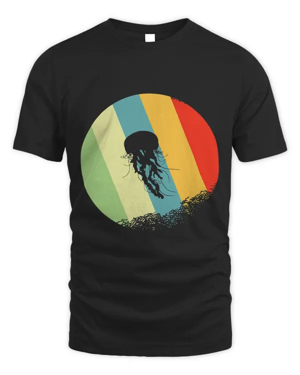 jelly fish Animal Round with Retro Colors