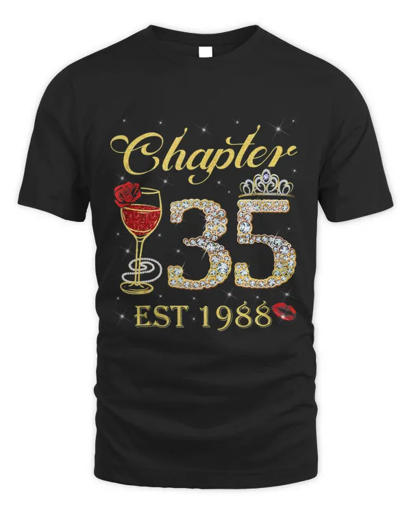 Chapter 35 EST 1988 35 Years Old Birthday Women Lady Girl
