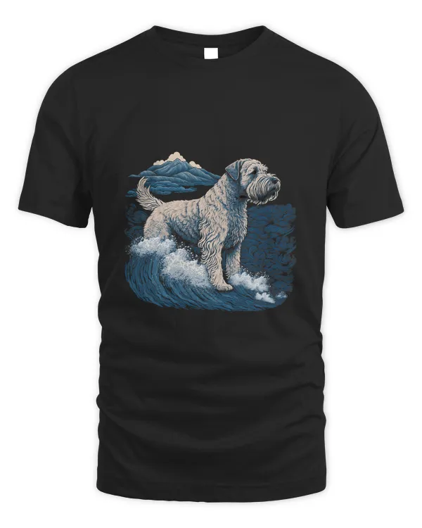Surrealism Japanese Painting SoftCoated Wheaten Terrier dog