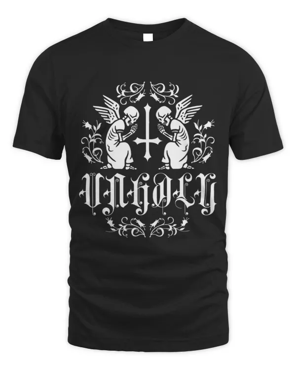 Unholy Praying Skeletons with Inverted Upside Down Cross