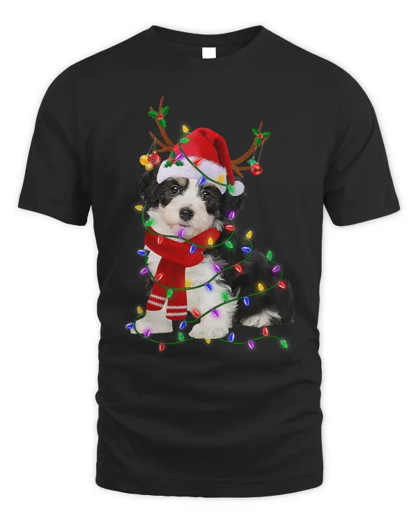 Funny Cavachon Dog Tree Christmas Lights Xmas Pajama 324