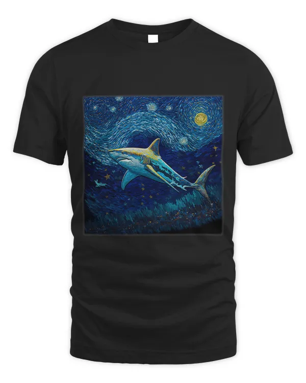 Surrealism Starry Night Caribbean Reef Shark 2