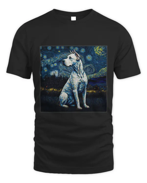 Surrealism Starry Night Dogo Argentino Dog 2