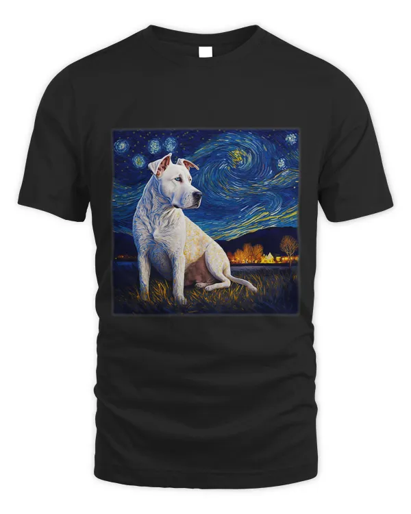 Surrealism Starry Night Dogo Argentino Dog