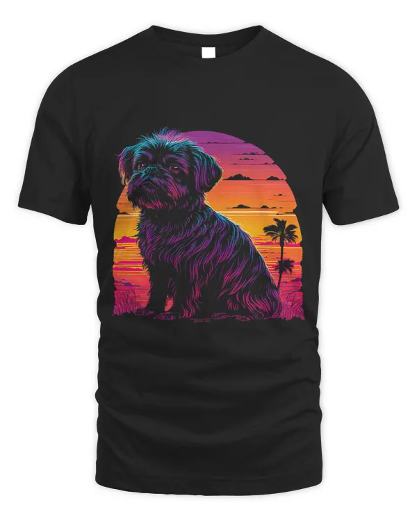 Retro Aesthetic Brussels Griffon dog 70
