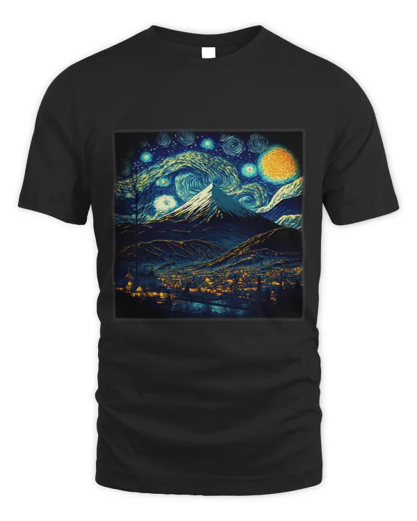 Surrealism Starry Night Mount Fuji 1