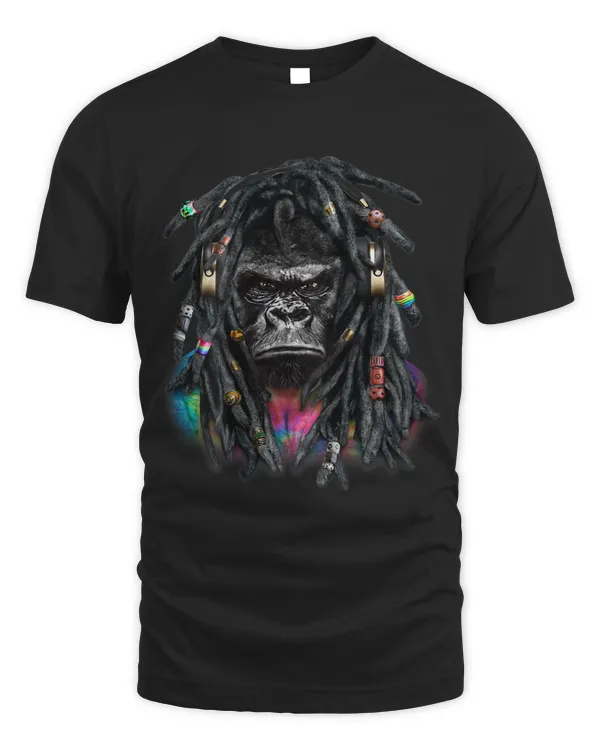 Gorilla with Reggae Dreadlocks Hair