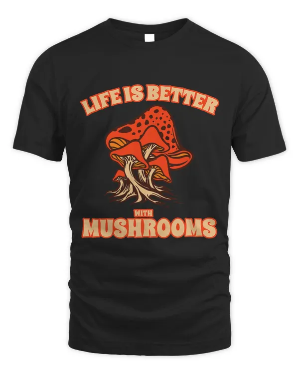 Life is Better with Mushrooms Foraging Cottagecore Design
