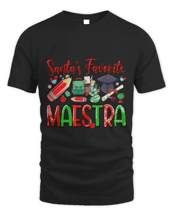 Santas Favorite Maestra Apple Pencil Christmas Pajama Gifts