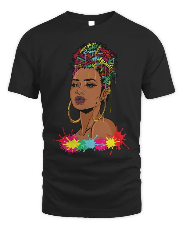 Melanin Drip Art Paint Black Women Brown Skin Girls Crafter