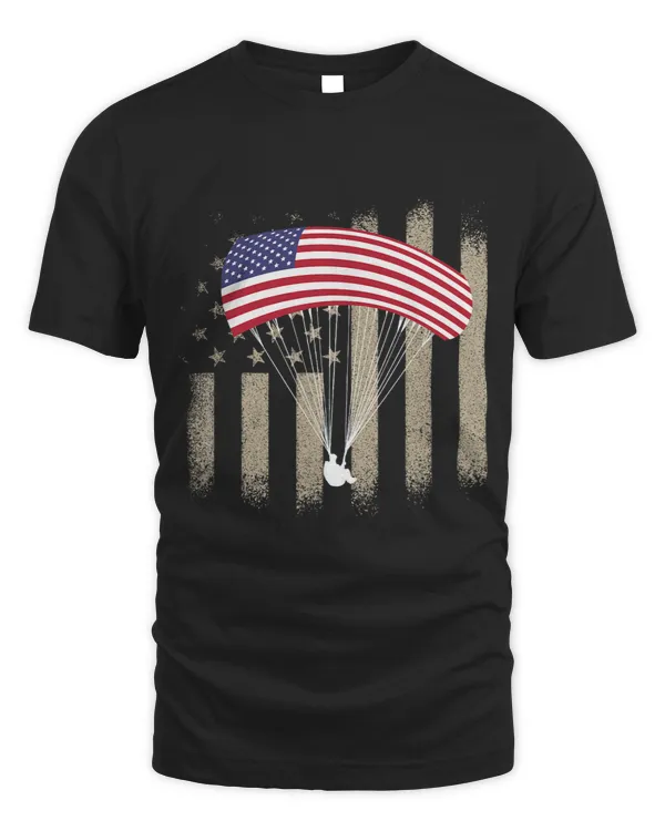Paraglider USA Flag Funny Paragliding Paramotor