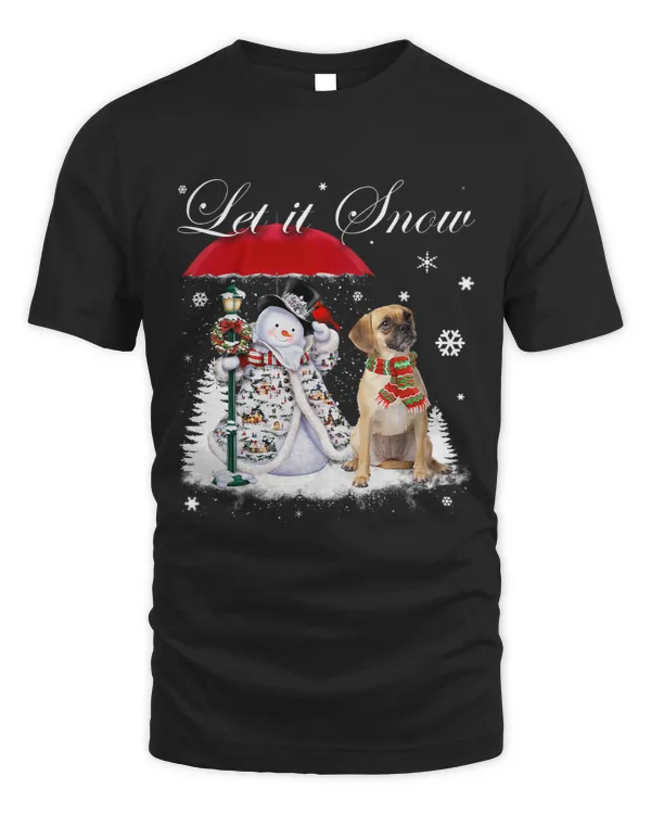 Puggle Santa Dog Christmas Snowman Xmas Pajama 333