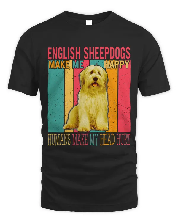 Vintage English Sheepdogs Make Happy Humans Make Head Hurt