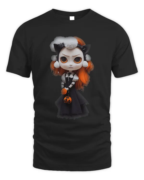 Gothic Tone Steampunk Style Japanese Girl Orange Color