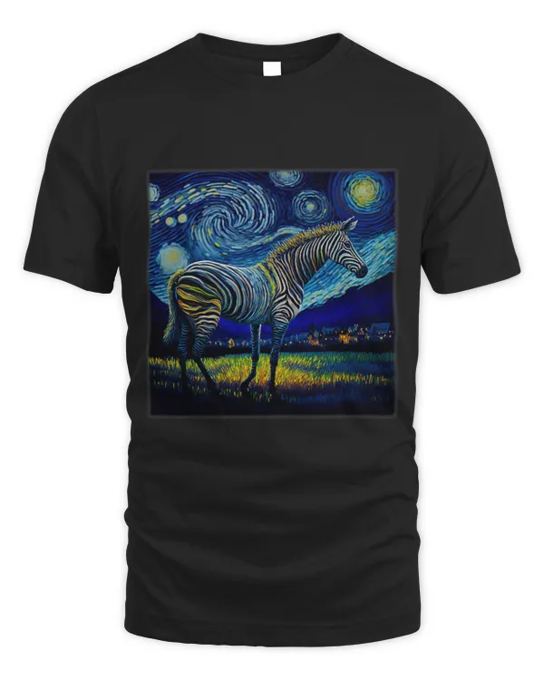 Surrealism Starry Night Zebra