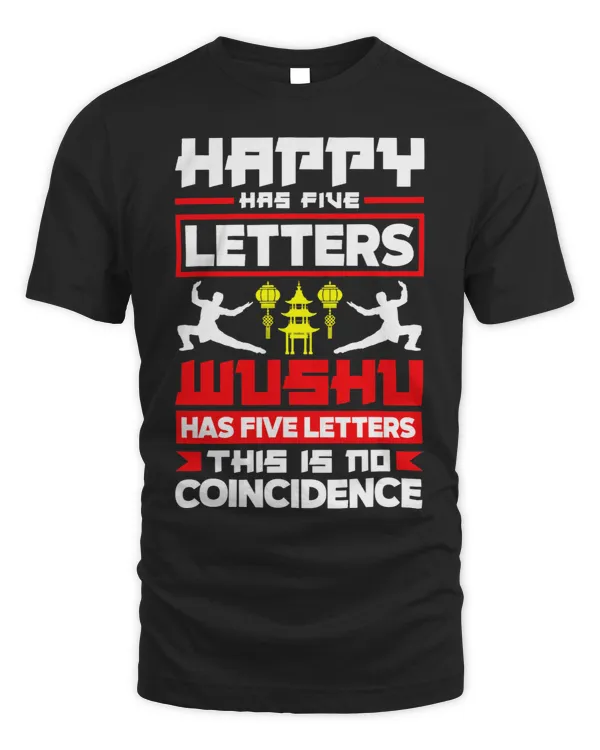 Chinese Martial Arts Wushu Happy Has Five Letters Funny