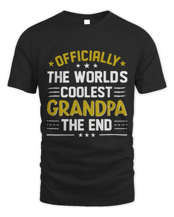 Mens Funny Fathers Day Shirt for Grandpa Coolest Tee Plus Size