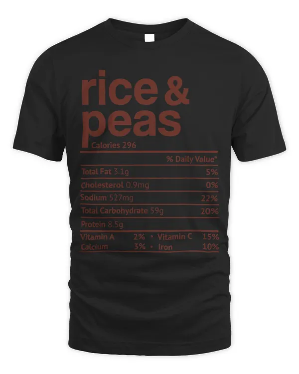 Rice And Peas Nutrition Fact Funny Thanksgiving Christmas