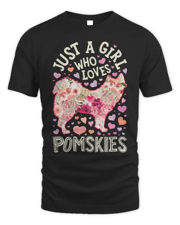 Pomsky Just A Girl Who Loves Pomskies Dog Flower Cute Floral 138