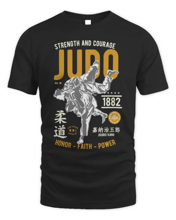Judo Judoka Motif Strength And Courage