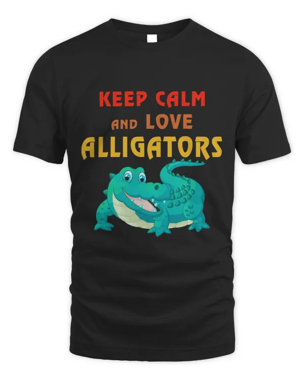 Vintage Keep Calm And Love Alligators Cute Zoo Animals Lover