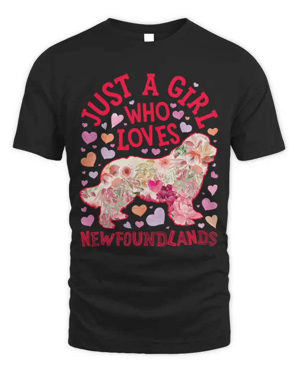 Newfoundland Just A Girl Who Loves Dog Flower Women Floral 133