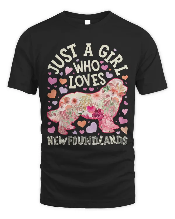 Newfoundland Just A Girl Who Loves Dog Flower Women Floral 149