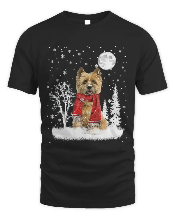 Cairn Terrier Under Moonlight Snow Christmas Pajama 337