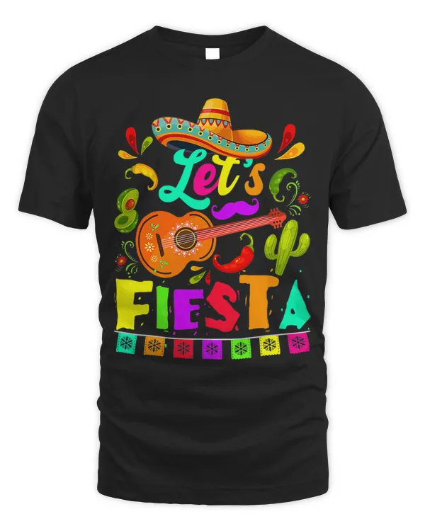 Lets Fiesta Avocado And Tacos Cinco De Mayo Mexican Party T-Shirt