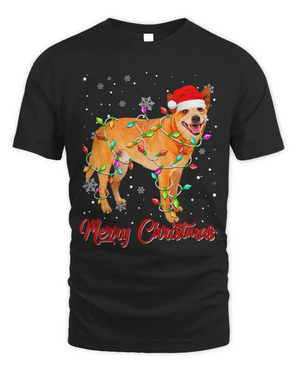 Merry Christmas Lights Australian Cattle Dog Funny Dog Lover 229