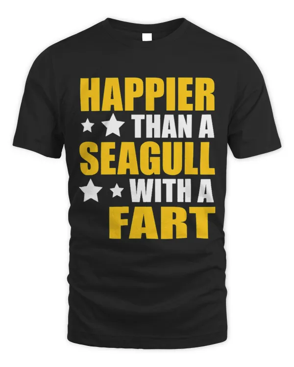 Seagull Happier Than A Seagull With A Fart Funny Seabird