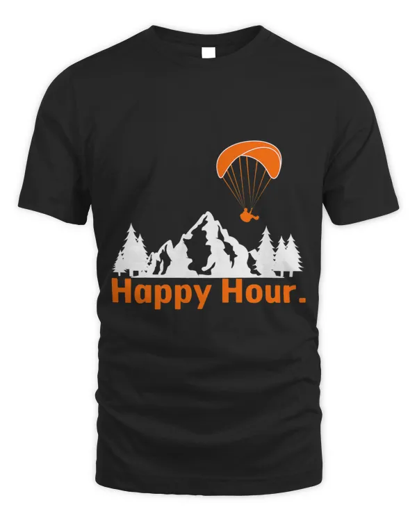 Happy Hour Paragliding Over Mountains Flying Paragliders