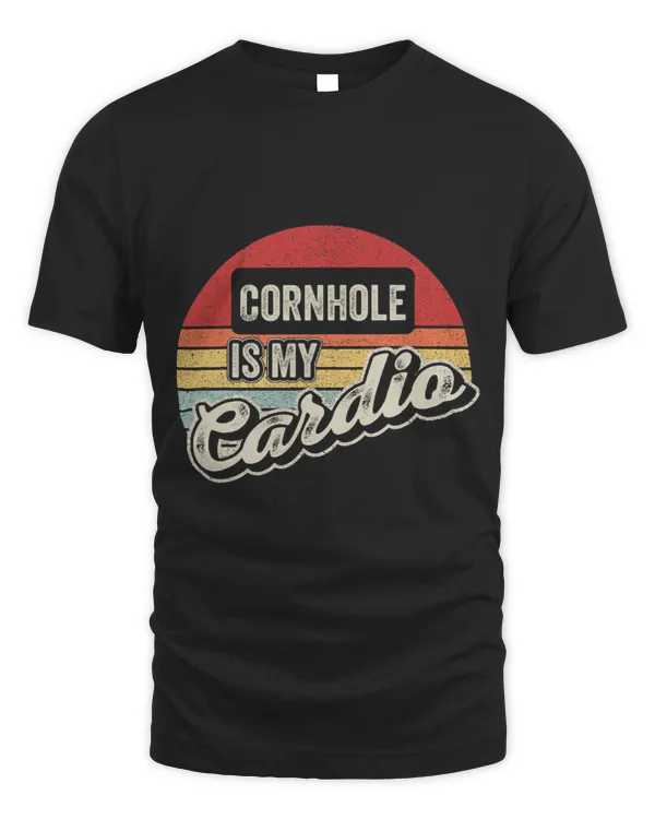 Cornhole Is My Cardio Vintage Retro Funny Cornhole