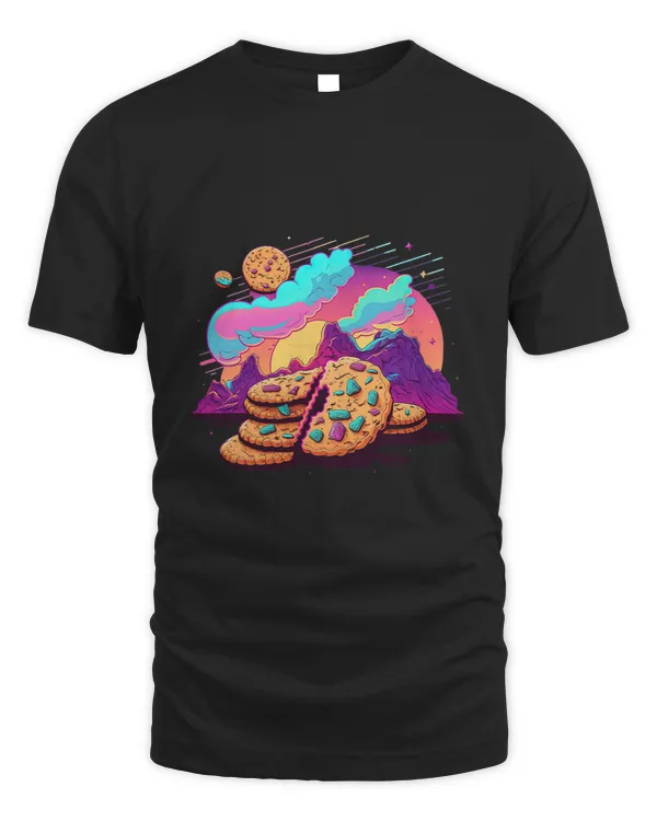 Sunset 80s Retrowave Cookies with Aesthetic