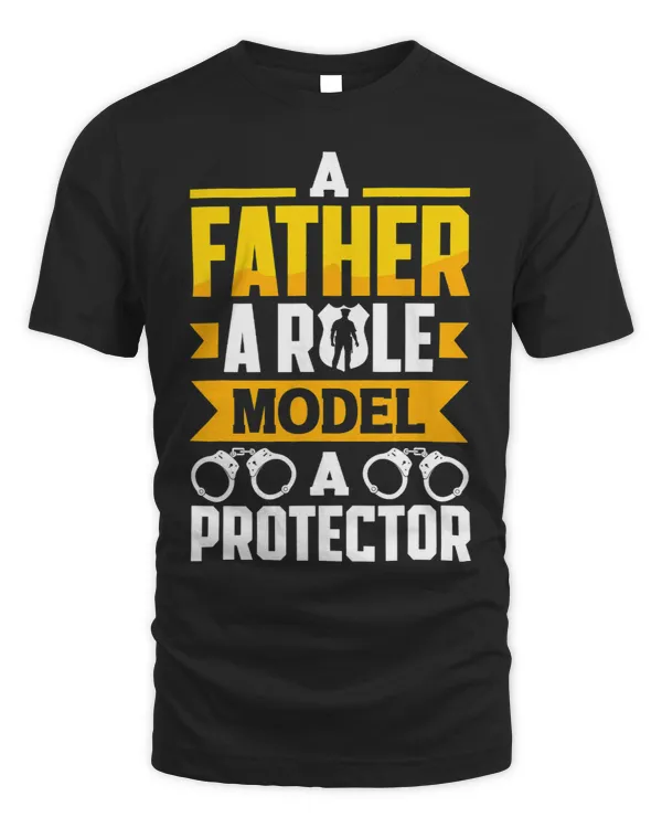 Father Role Model Protector Fathers Day Design Policeman