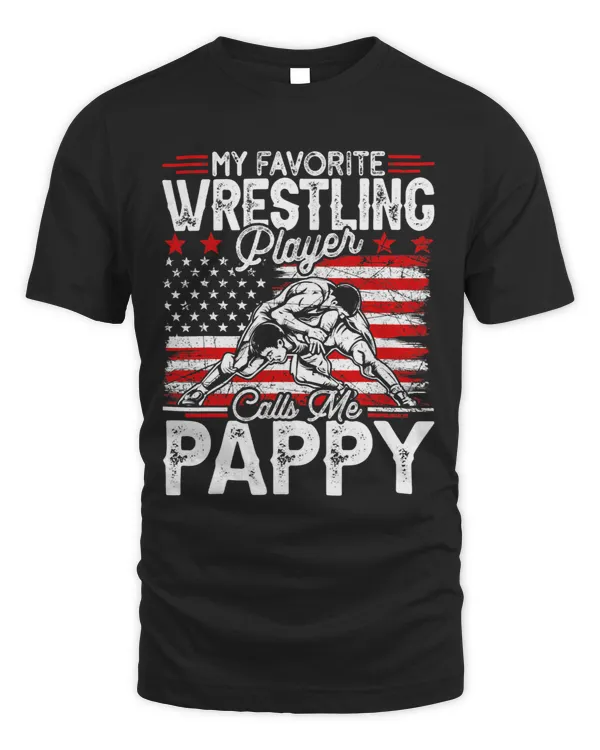 Mens Vintage My Favorite Wrestling Player Calls Me Pappy