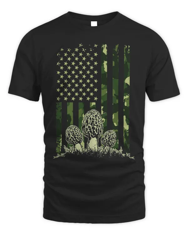 American Flag Camouflage Morel Mushroom Shrooming Picking