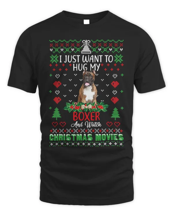 Boxer I Just Want To Hug My Boxer Christmas 91 Boxers Dog
