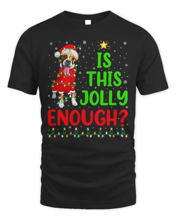 Boxer Funny Xmas Tree Is This Jolly Enough Boxer Christmas 177 Boxers Dog