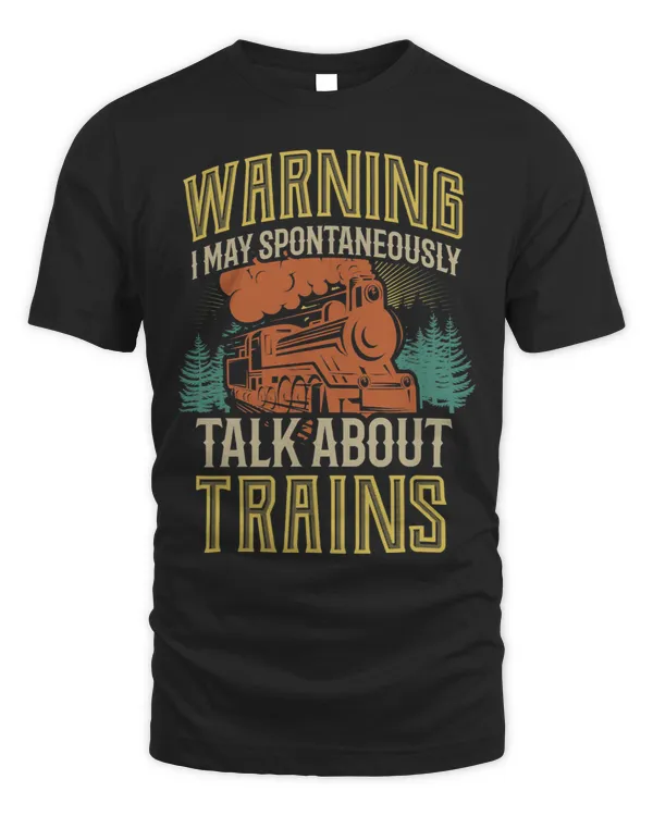 Vintage Train Funny Railway Locomotive Railroad Trains Gift
