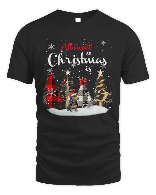 Wiener Funny Dachshund All I Want For Christmas Is Dogs 144 Dachshund Doxie