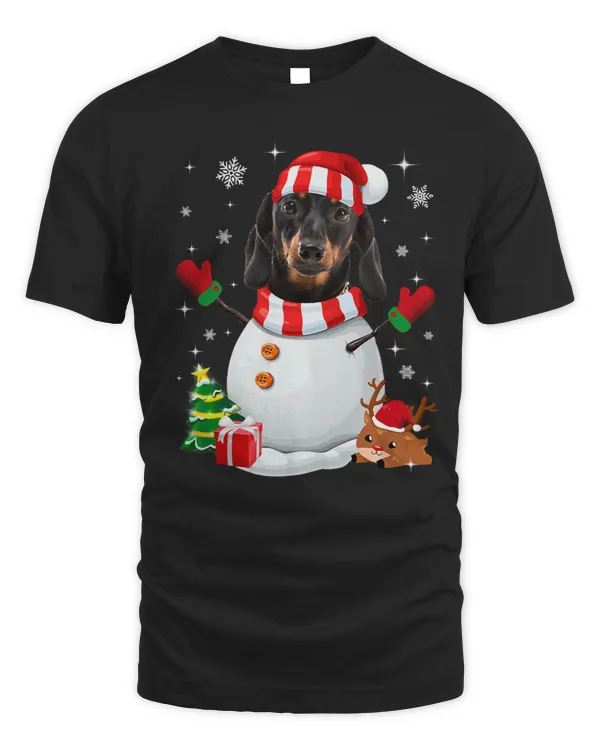 Wiener Snowman Christmas Cute Dog Lovers Xmas Funny 177 Dachshund Doxie