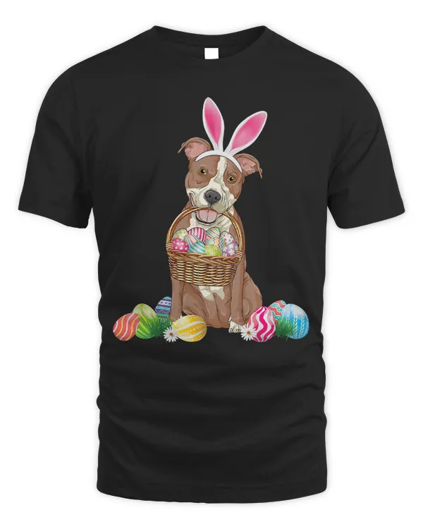 Bully Lover Dog Easter Day Eggs Basket Boys Girls Kid Bunny 281 Pitbull Dog