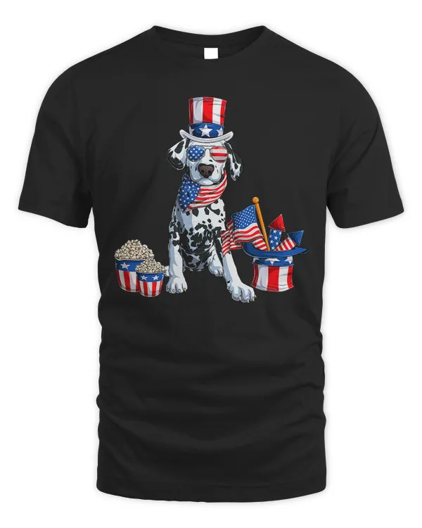Dalmatian Patriotic Dalmatian American Flag USA 4th of July 36 Dog Lover Dalmatians Dog